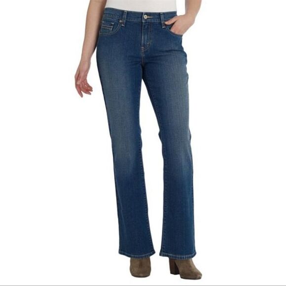 Levi’s 515 Boot Cut Dark Wash Denim Jeans Size 8 - Picture 1 of 11
